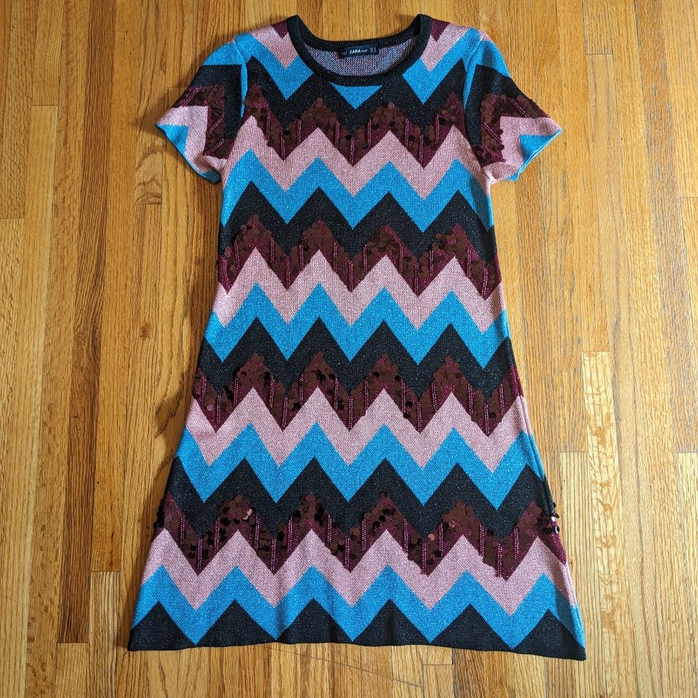 Zara  Knit Sequin Dress